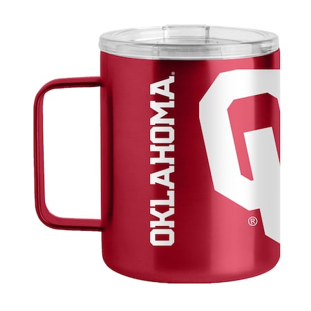 Logo Brands Oklahoma 15oz Hype Stainless Steel Mug 192-S15M-13